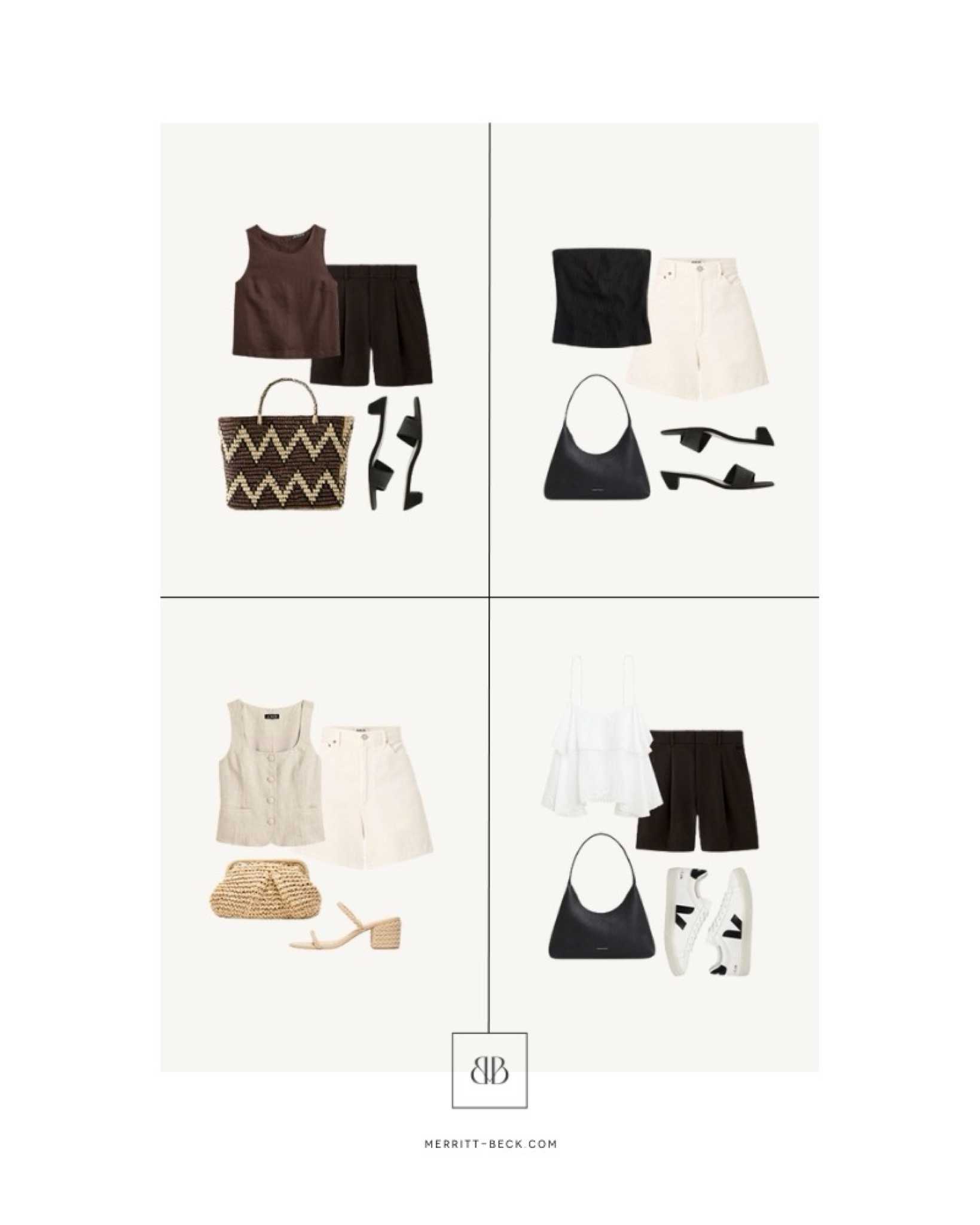 A roundup of summer ready looks from the Summer Capsule Wardrobe! Discover and shop 100+ chic outfits for summer on Merritt-Beck.com 🤎

#LTKFindsUnder100 #LTKShoeCrush #LTKItBag