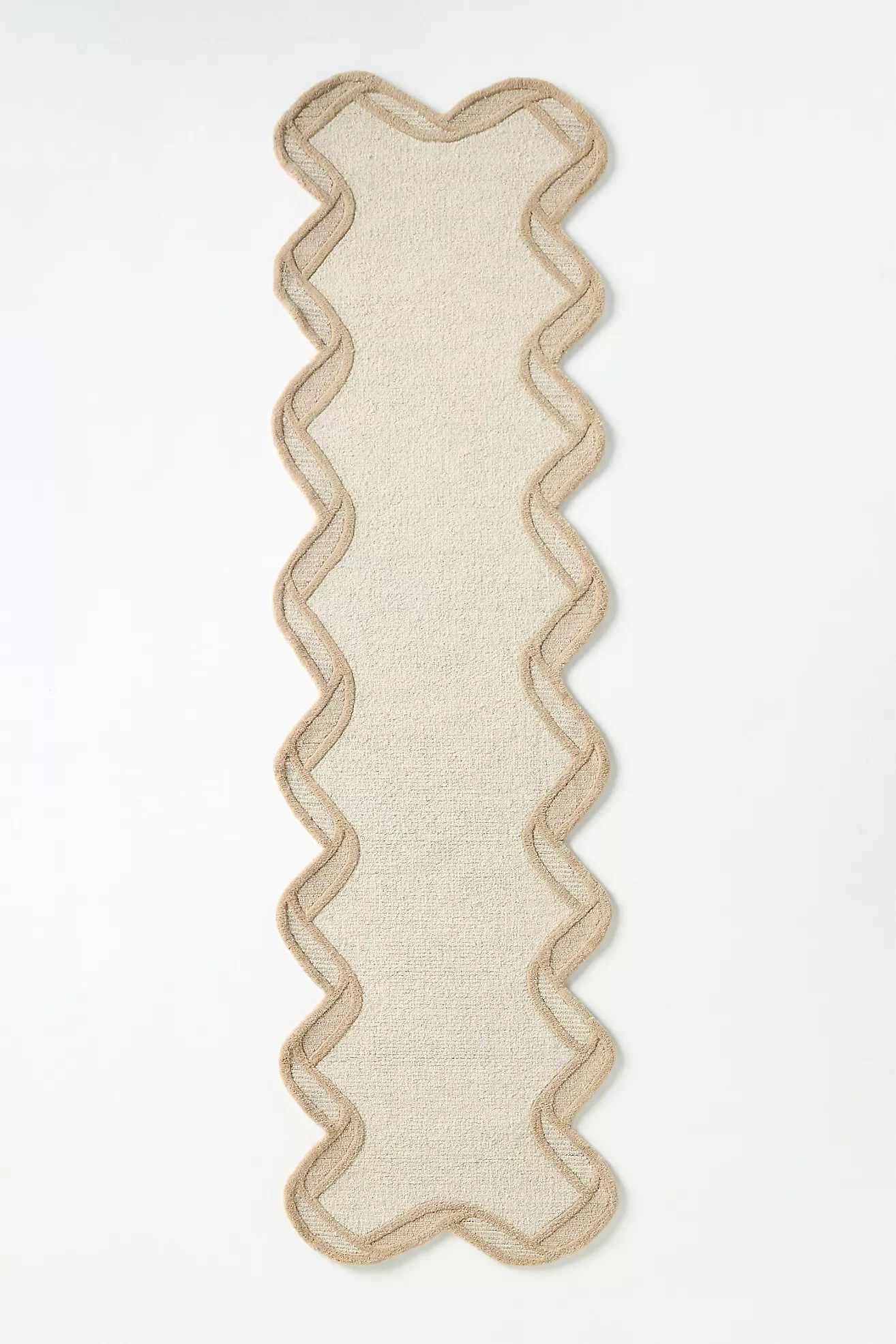 Tufted Wool Scalloped Border Rug | Anthropologie (US)