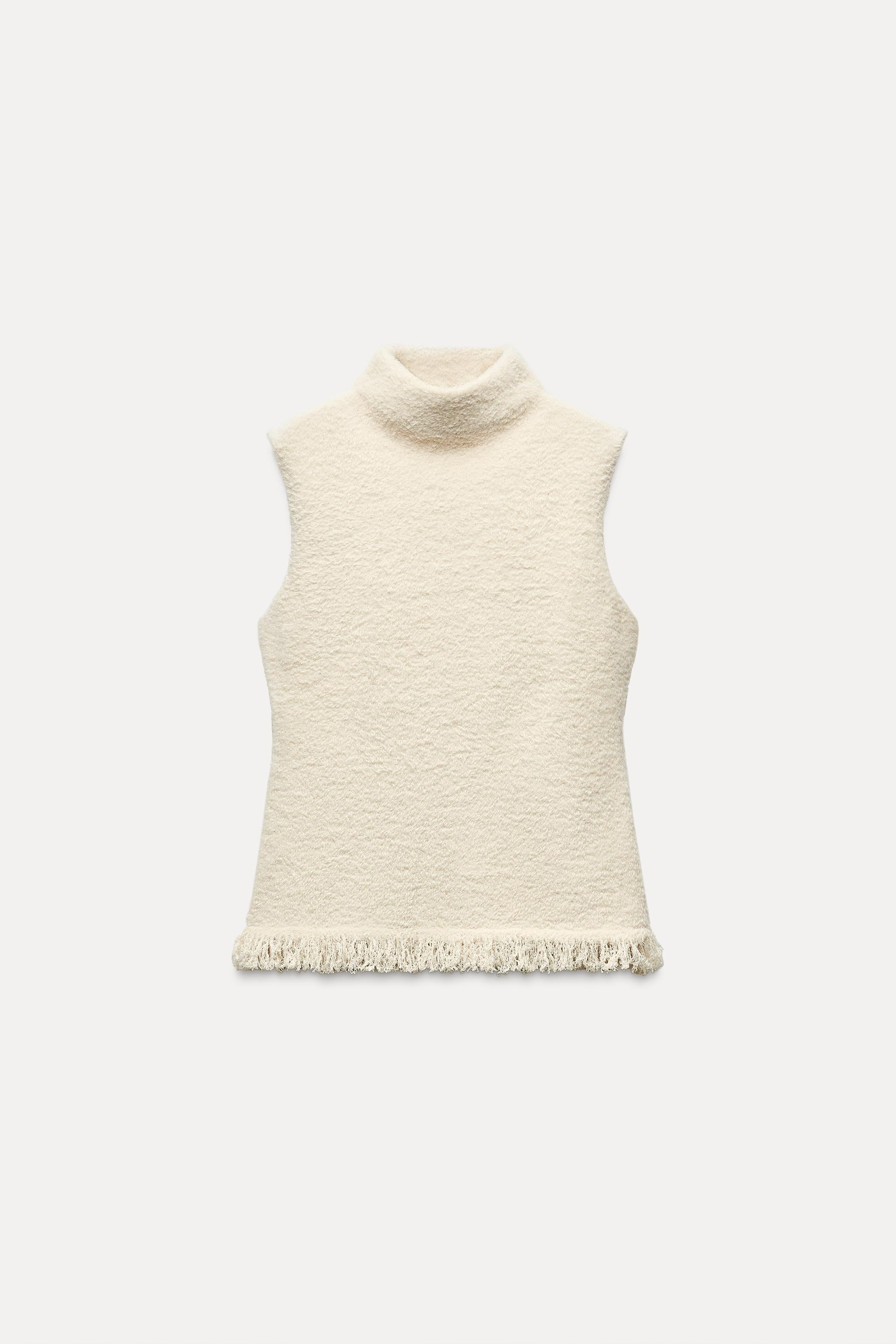 FRINGED KNIT TOP | Zara US