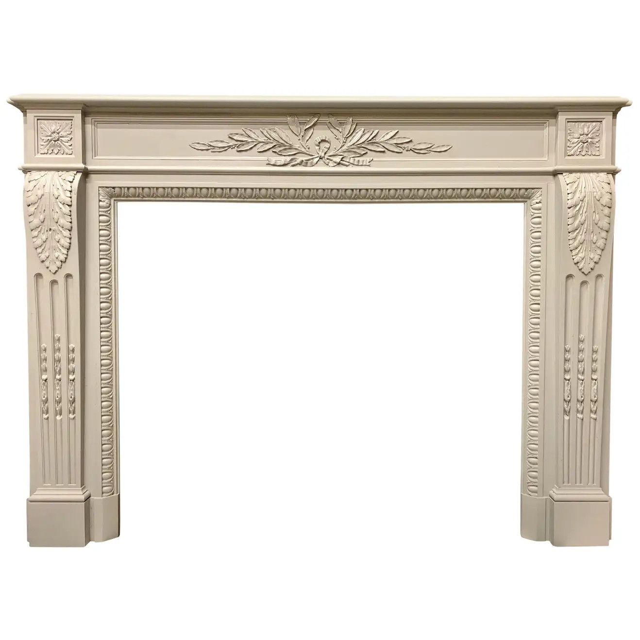 Louis XVI Style 19th Century French Mahogany Fireplace Surround | 1stDibs