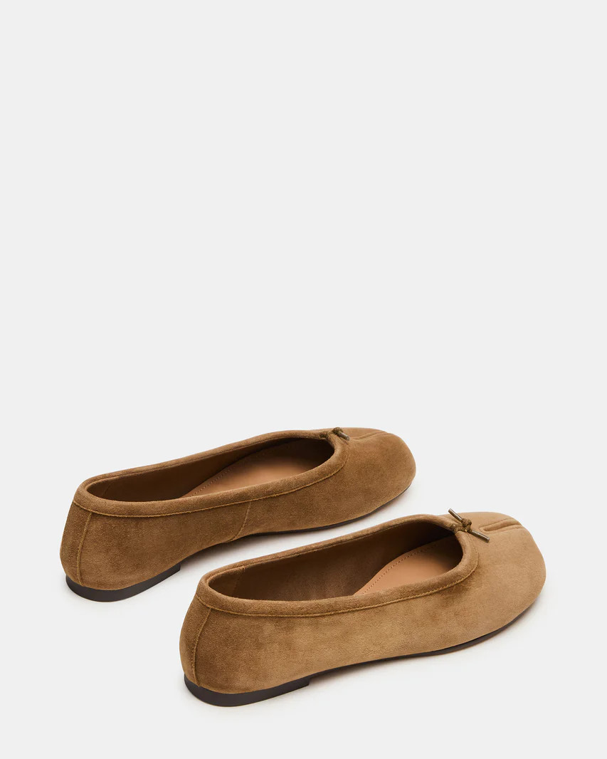 CALICO Taupe Suede Split Toe Tabi Women's Ballet Flat | Steve Madden (US)