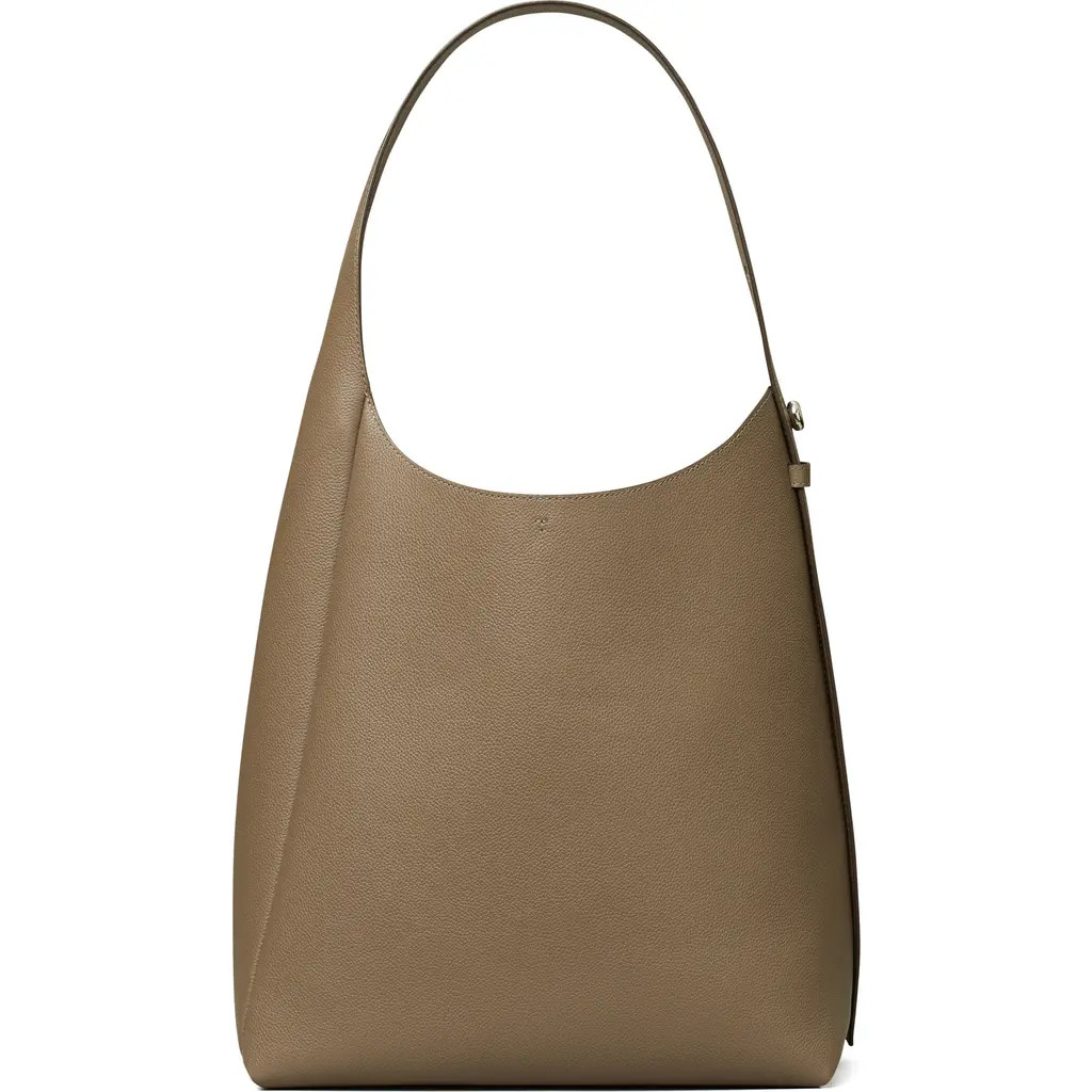 Tory Burch Romy Pebble Leather Hobo Bag in Wild Mushroom at Nordstrom | Nordstrom