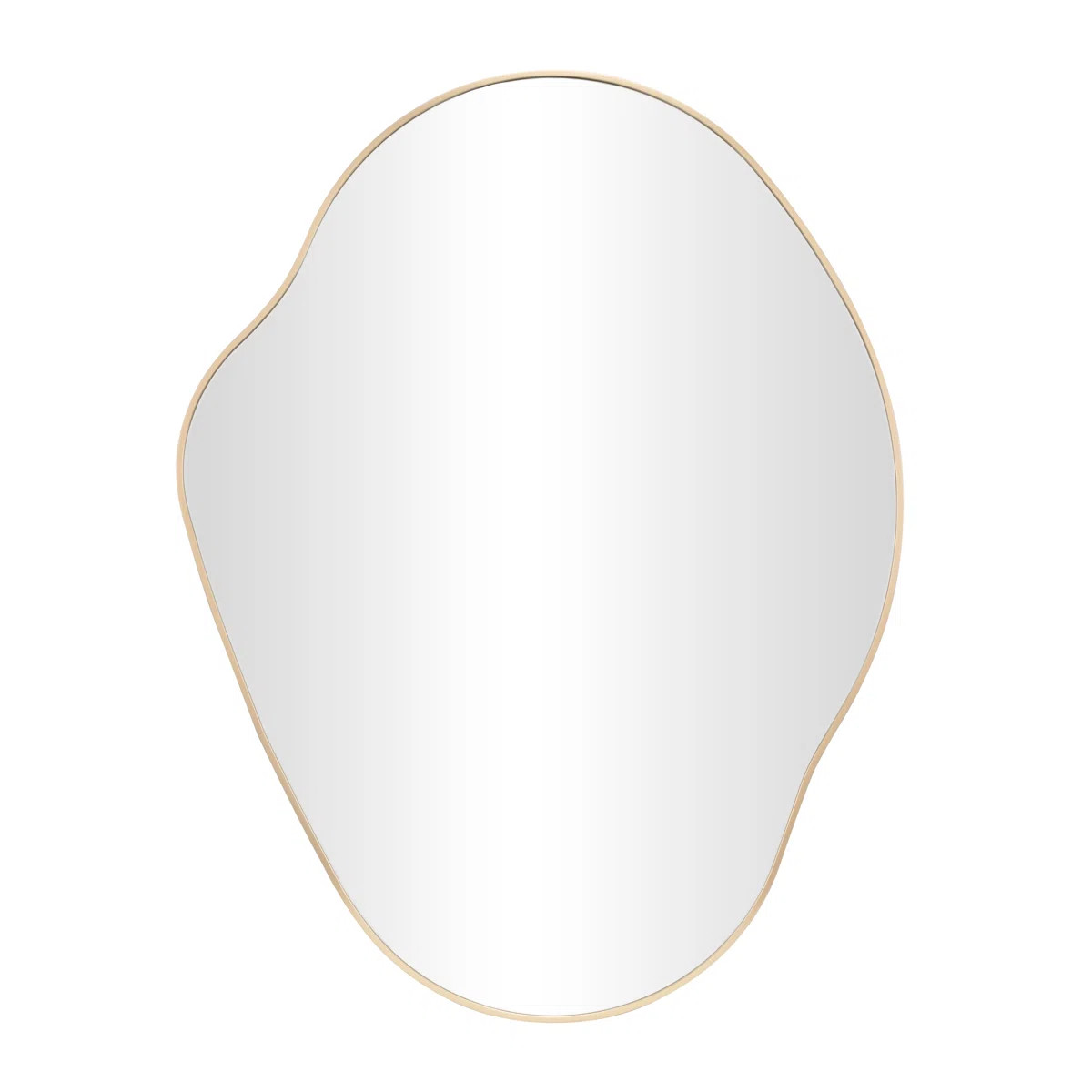 Cole and Grey Aluminum Metal Wavy Abstract Gold Room Wall Mirror | Joss & Main
