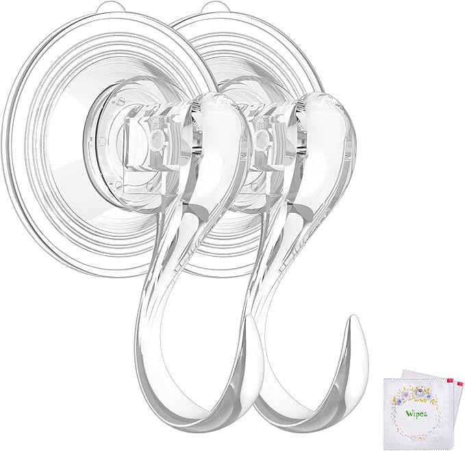 VIS'V Suction Cup Hooks, Small Shower Suction Hooks with Wipes, Heavy Duty, Removable and Reusabl... | Amazon (US)