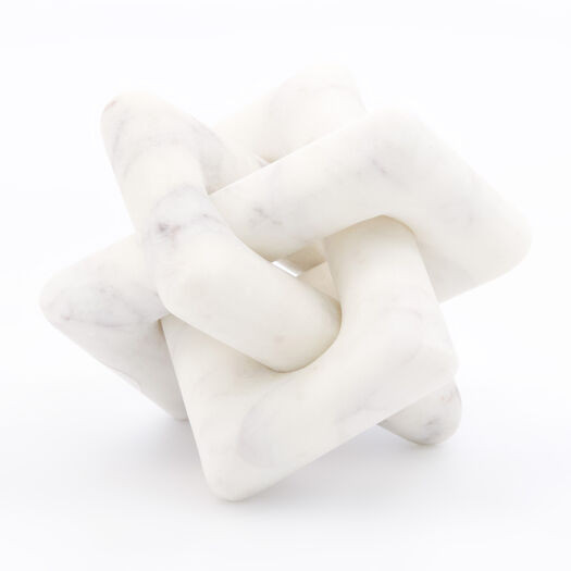 All White Marble Decorative Object 4 x 2 25 | TK Maxx