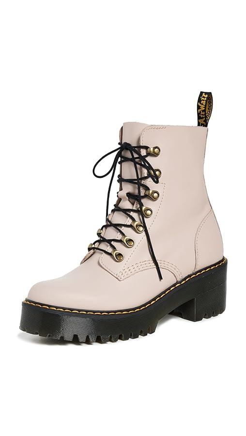 Dr. Martens Women's Leona Leather Heeled Boot Fashion | Amazon (US)