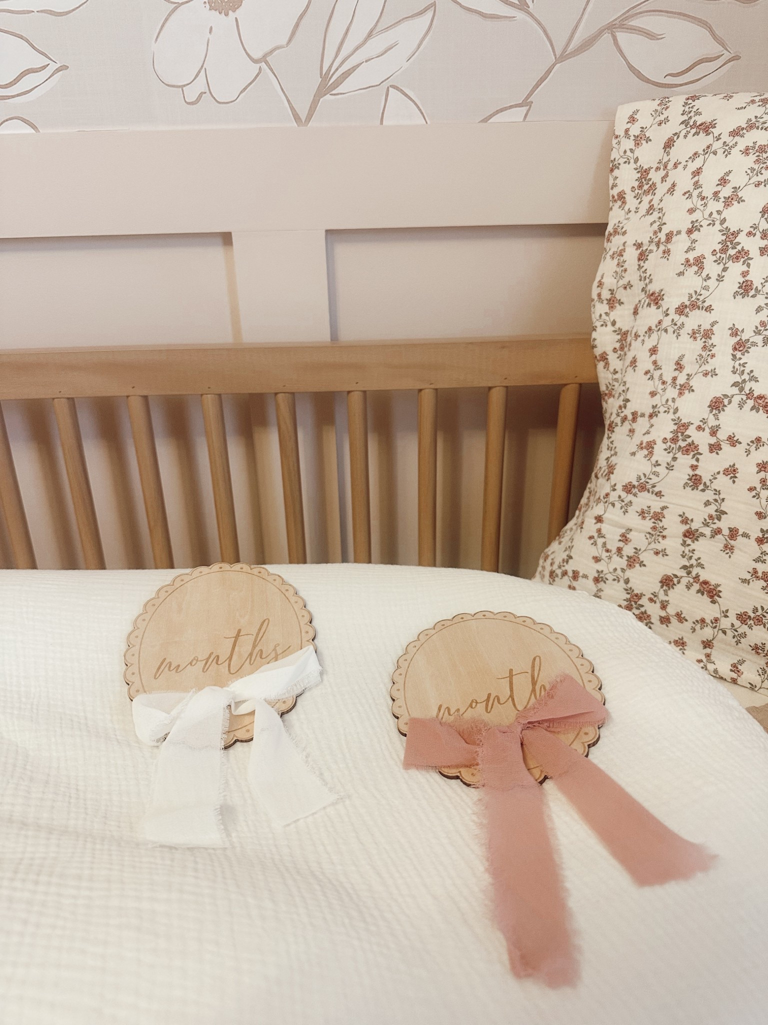 Wooden Lace Ribbon Bow Interchangeable Milestone Cards | Personalize Custom Name, Baby Monthly Milestone Marker, Nursery, Baby Shower Gift 

#LTKKids #LTKmomlife #LTKBaby