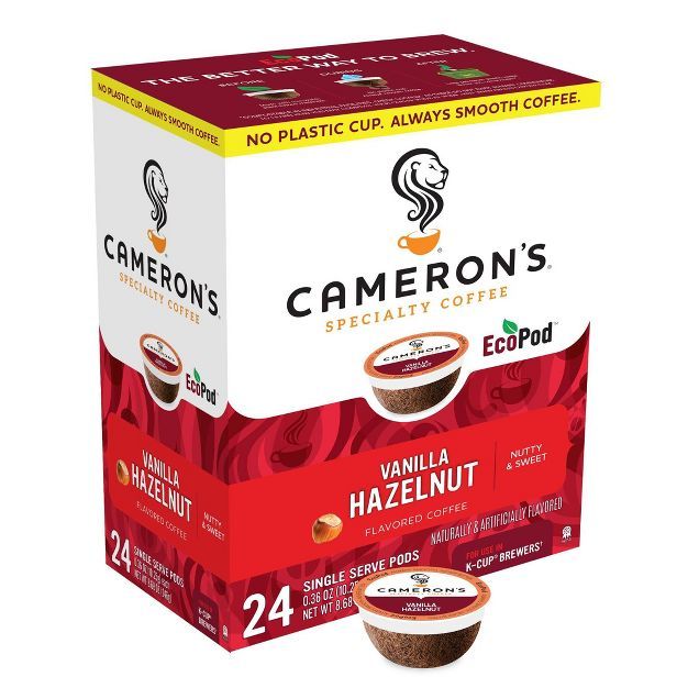 Cameron's Coffee Vanilla Hazelnut Light Roast Coffee Pods - 24ct | Target