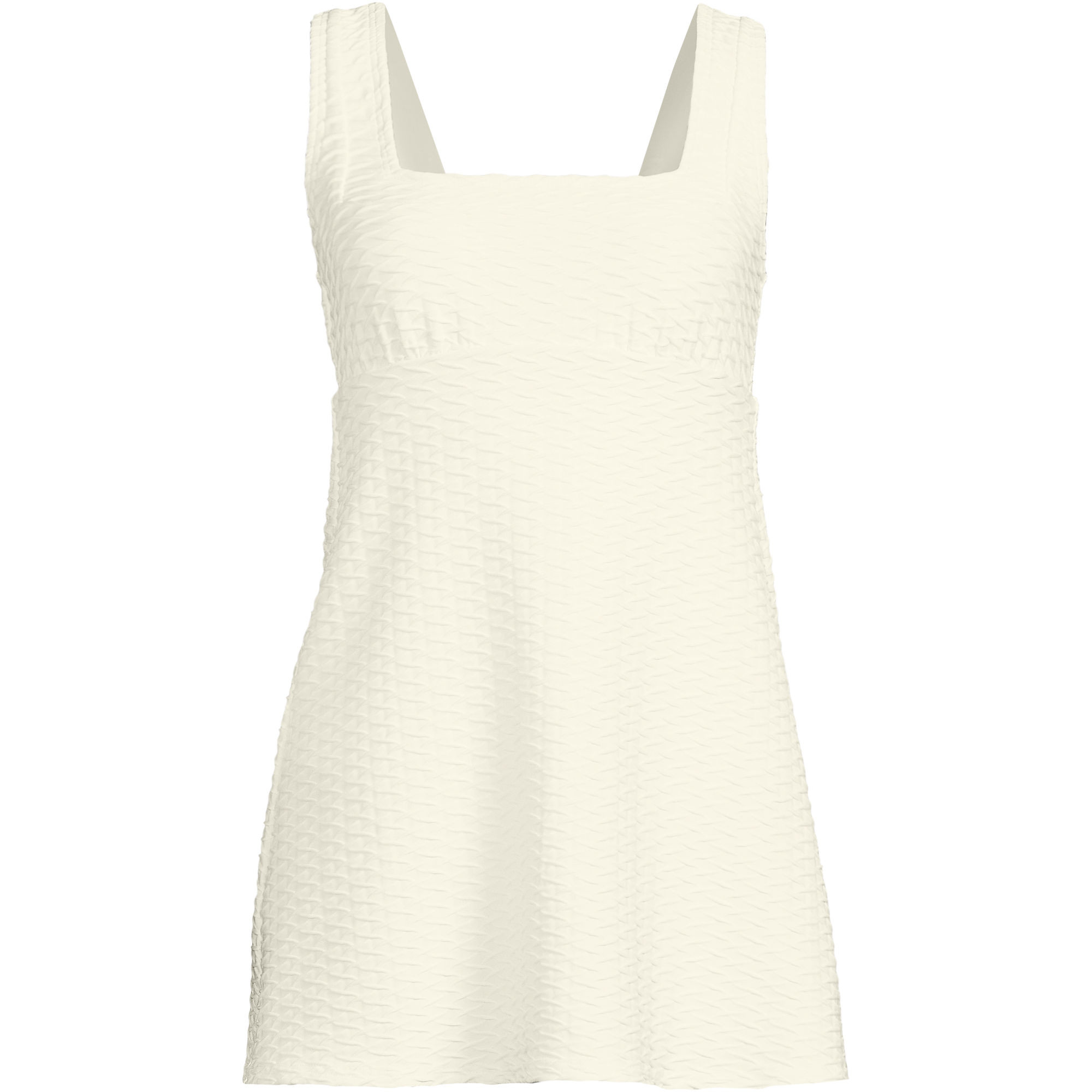 Women's Texture Square Neck Swim Dress | Lands' End (US)