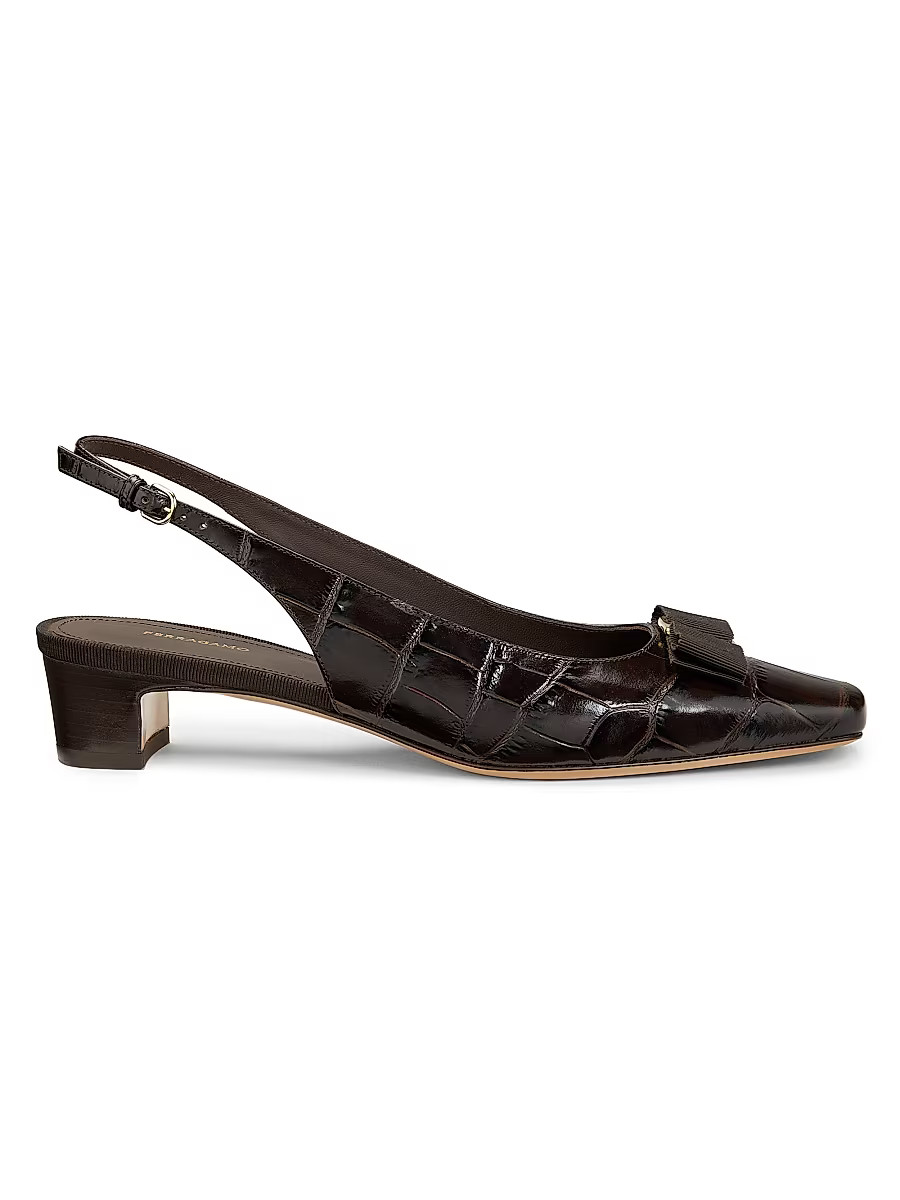 Women's Rivada 25MM Leather Slingback Pumps - Testa Di Moro - Size 6 | Saks Fifth Avenue