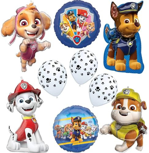 Anagram Paw Pups Chase Rubble Marshall and Skye on Patrol Birthday Party Supplies Balloon Bouquet Decorations, BQ_4134 | Amazon (US)