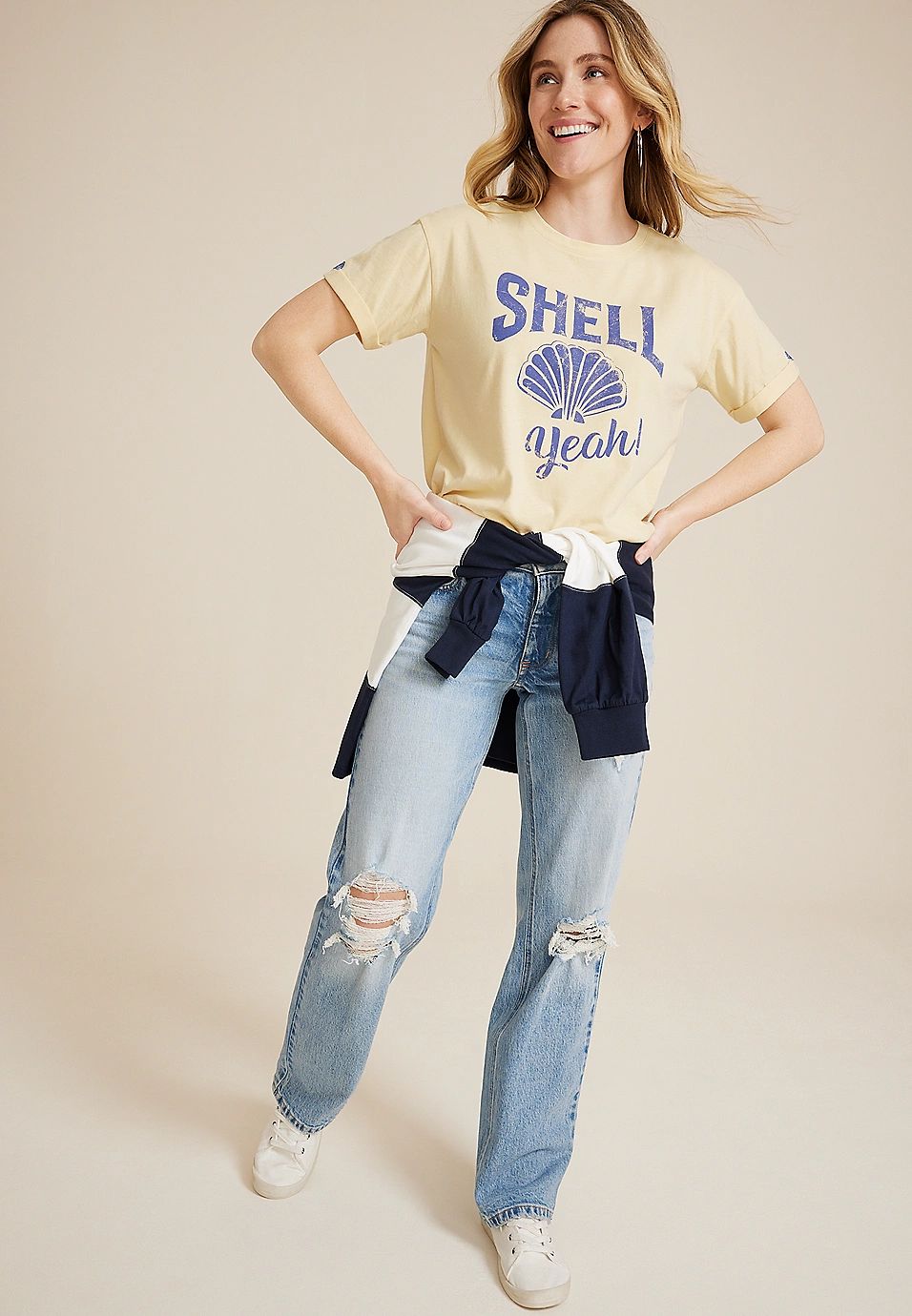 Shell Yeah Oversized Graphic Tee | Maurices