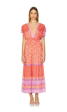 SPELL Sunshine Bandit Gown in Cayenne from Revolve.com | Revolve Clothing (Global)