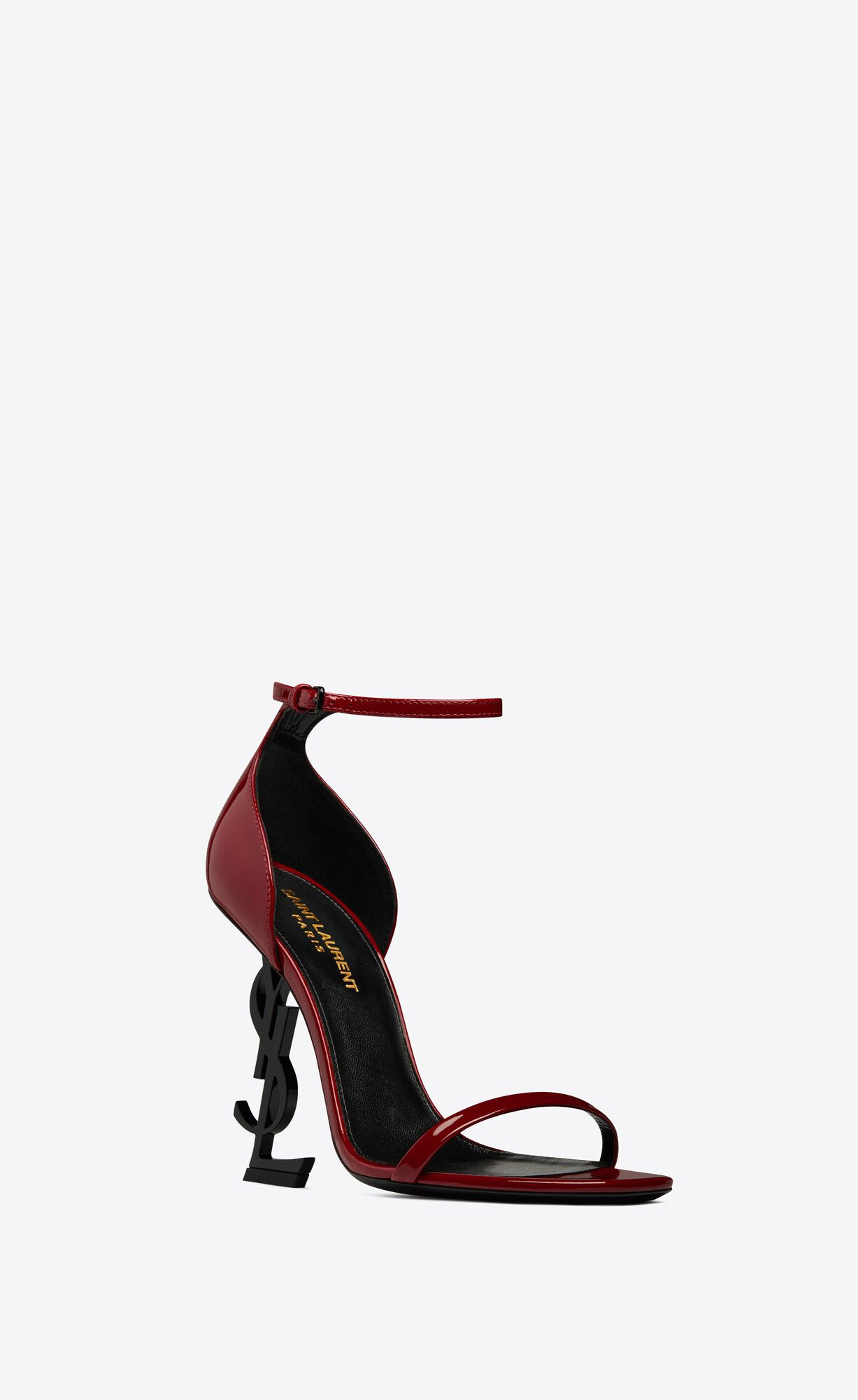 opyum sandals in patent leather with black heel | Saint Laurent Inc. (Global)