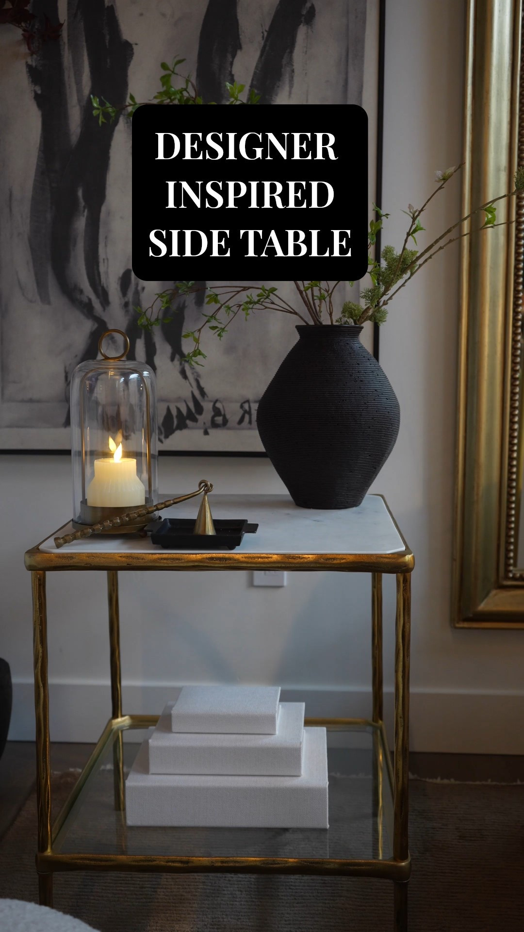 This side table looks sooo much more expensive than it is! Definitely achieves the designer look for less.,

#LTKHome