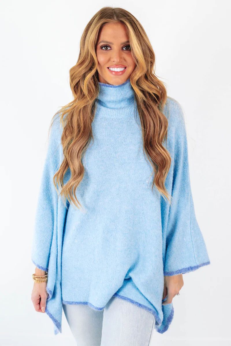 The Rowan Sweater - Light Blue | The Impeccable Pig