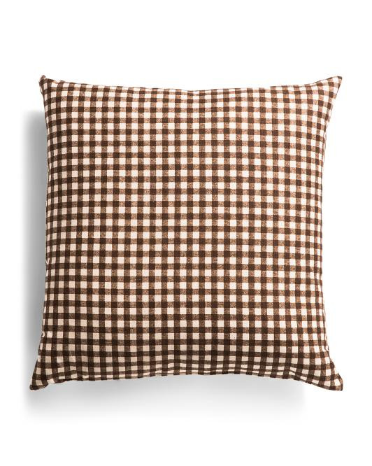 Made In Usa 22x22 Country Gingham Oversized Pillow | TJ Maxx
