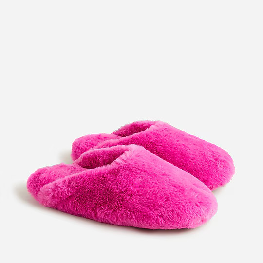 Faux-fur slippers | J. Crew US