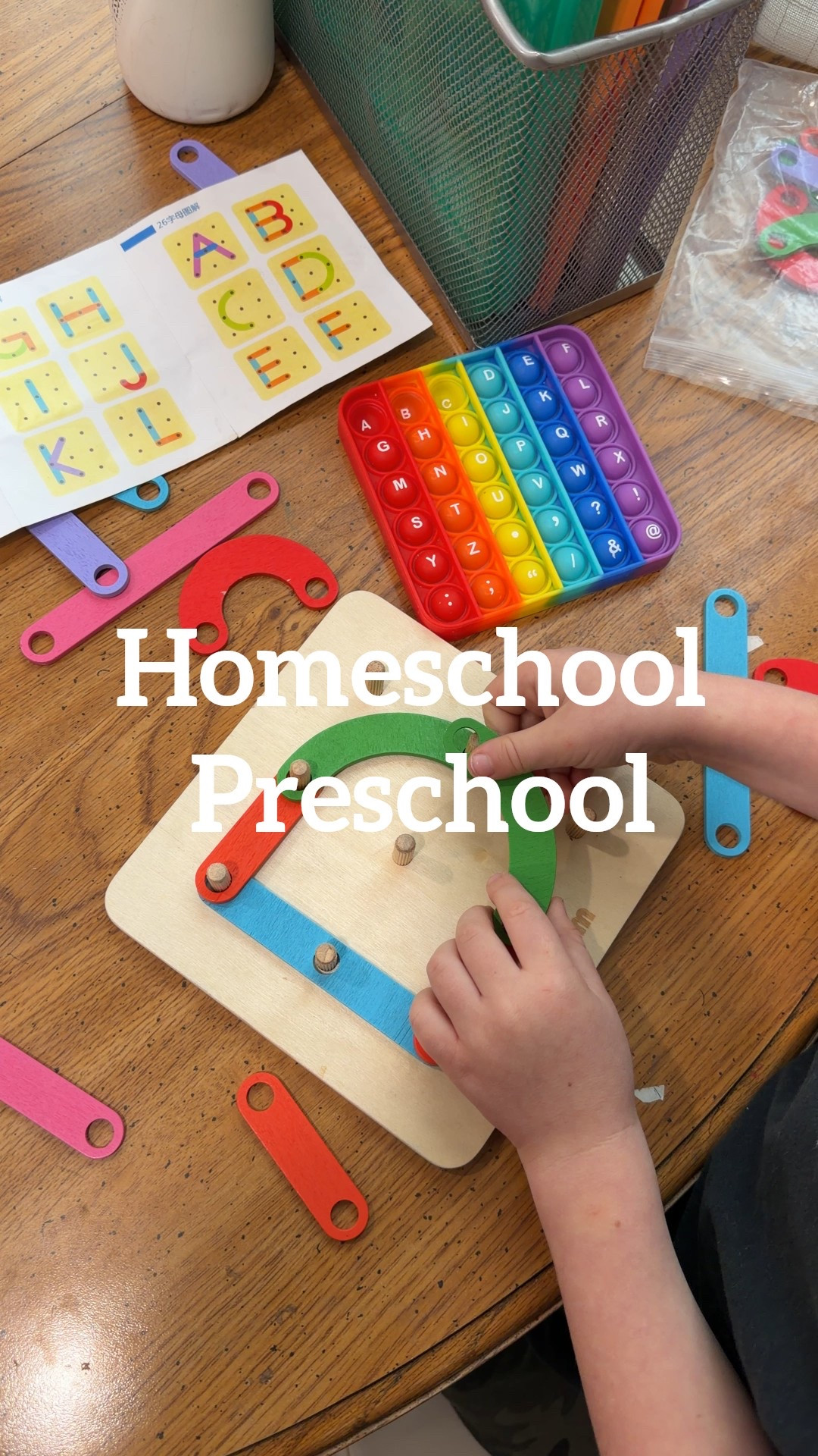 Love this preschool at home set up for letter formation, sounds, and recognition  

#LTKKids #LTKmomlife