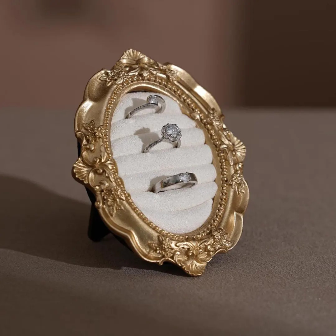 Vintage Style Engagement Ring Holder Jewelry Display Stand Earring Organizer Wedding Flat Lay Dec... | Etsy (US)