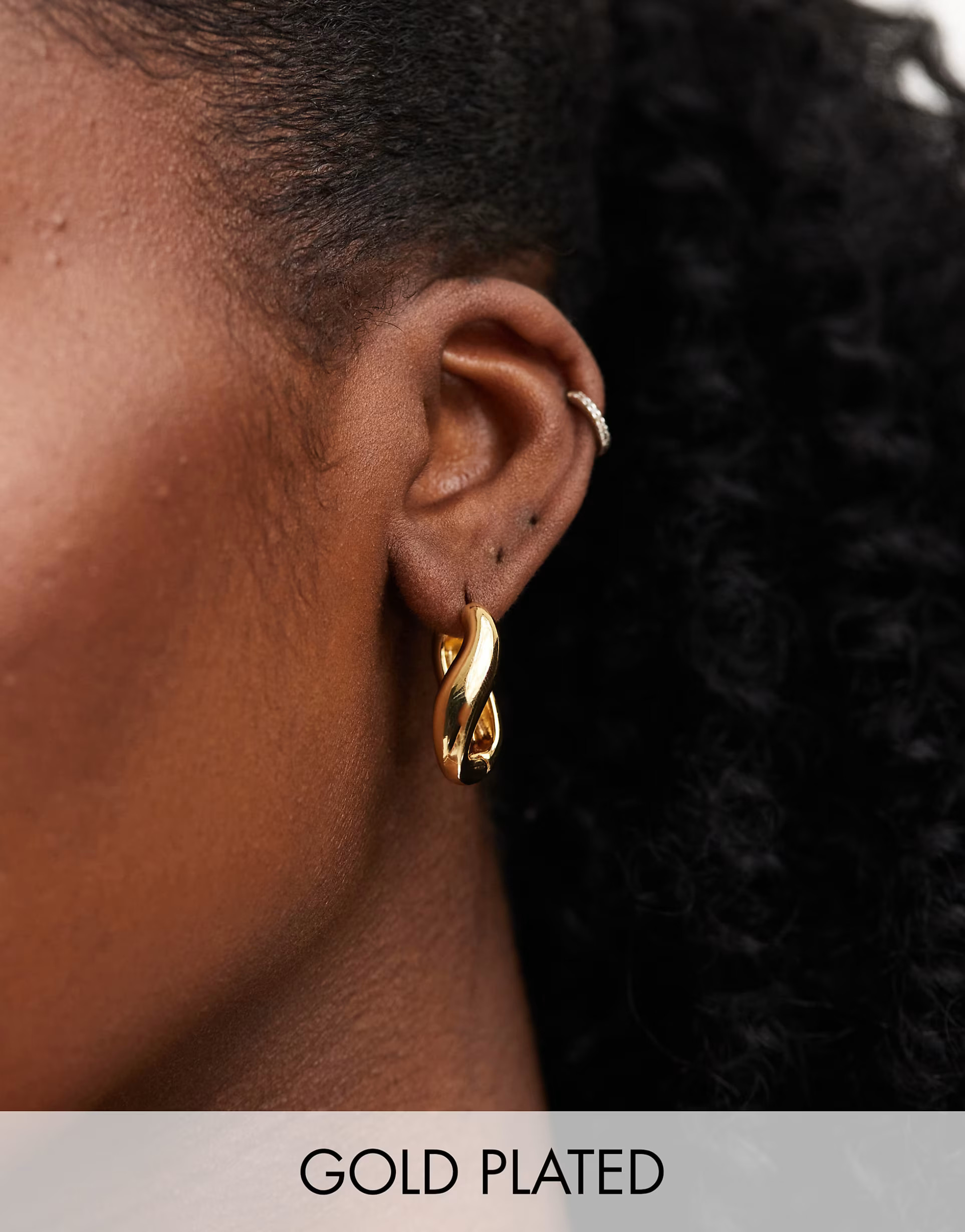 ASOS DESIGN 14k gold plated hoop earrings with twist hinge design | ASOS (Global)