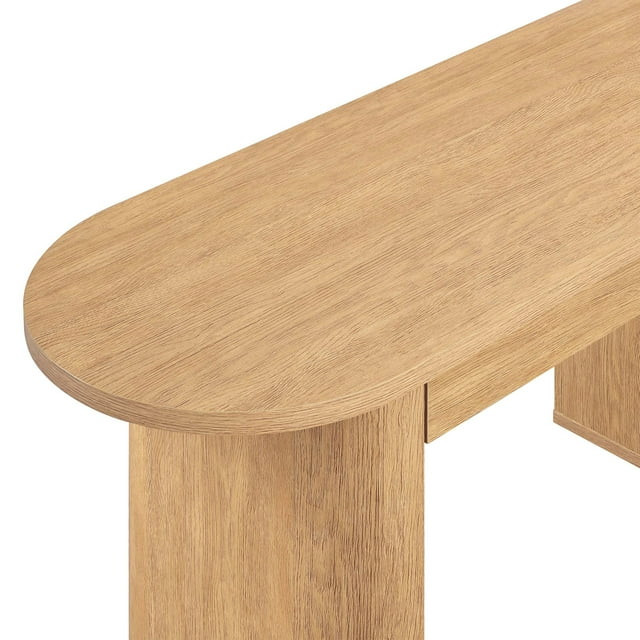 Better Homes & Gardens Juliet Oval Writing Desk, Light Honey Finish | Walmart (US)