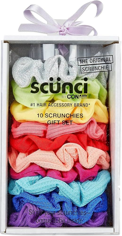 Scunci by Conair Teen Girl Holiday Gift Set, Christmas Stocking Stuffer Gift Box Under $20, Inclu... | Amazon (US)