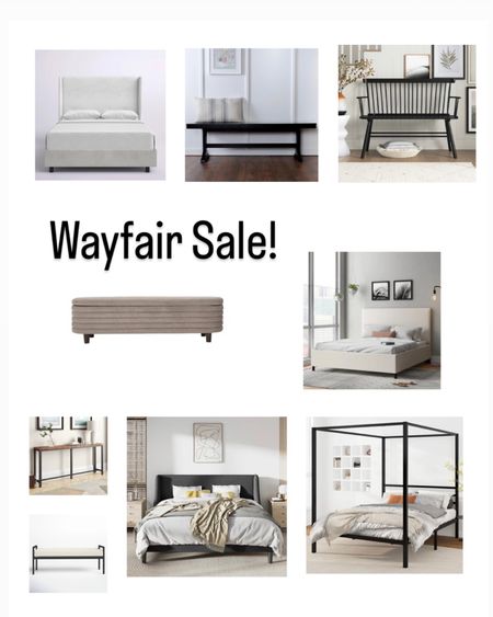 Wayfair sale beds and benches 

#LTKhome #LTKsalealert