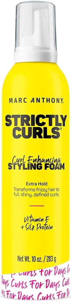 Marc Anthony Curl Enhancing Styling Foam, Extra Hold, Strictly Curls - Vitamin E & Silk Proteins ... | Amazon (US)