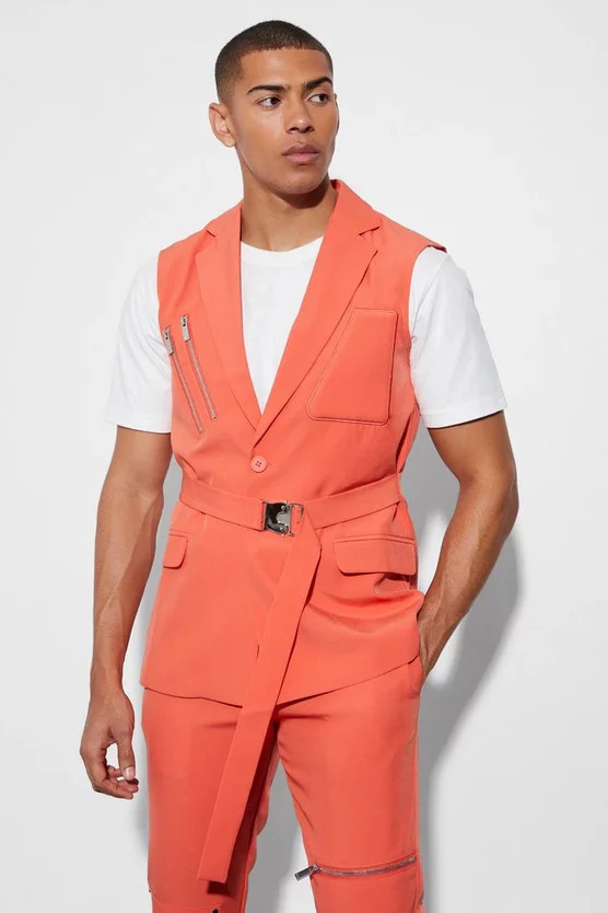 Skinny Sleeveless Suit | boohooMAN USA | boohooMAN (US & Canada)