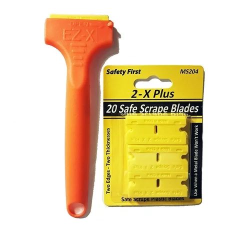 20 2X Plus Plastic Razor Blades and EZ X Razor Blade Scraper | Walmart (US)