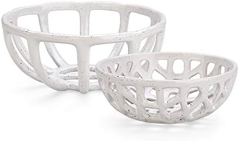 Royal_Z Ceramic Fruit Basket Bowl Set,Decorative Table Centerpiece Holder Stand for Fruit,Vegetab... | Amazon (US)