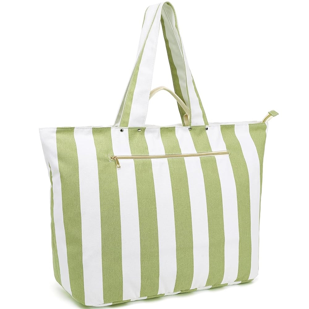 Large Beach Bag for Women, Waterproof Travel Tote Bag with Lunch/Wet Pocket for Weekender, Sandpr... | Amazon (US)