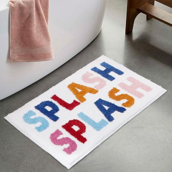 Bath Mats for Bathroom 17"×24", Non Slip Bathroom Rug, Soft and Absorbent Bath Rugs, Funny Bathr... | Amazon (US)