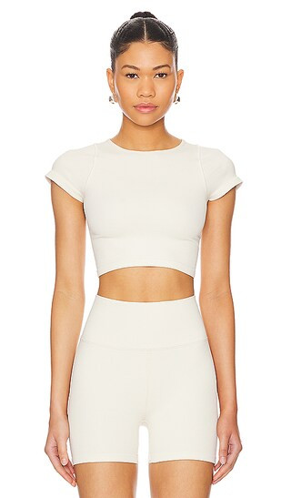 StretchWell Maya Cropped Tee in Birch | Revolve Clothing (Global)