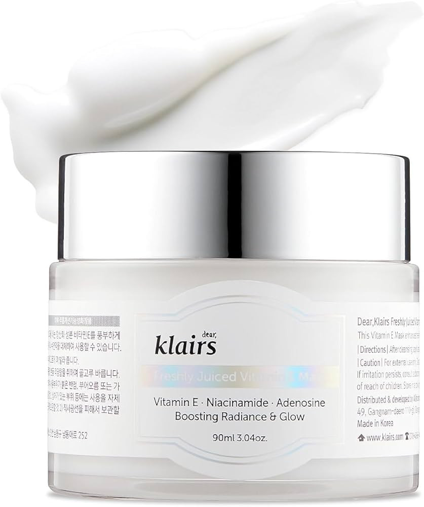 DearKlairs] Freshly Juiced Vitamin E Mask, Moisturizer, Boost the Effect Vitamin C, Niacinamide, ... | Amazon (US)