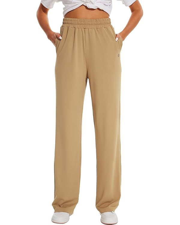 HOdo 32"/34"/36" Inseam Womens Tall Yoga Sweatpants Quick Dry Long Joggers Lounge Yoga Pants with... | Amazon (US)