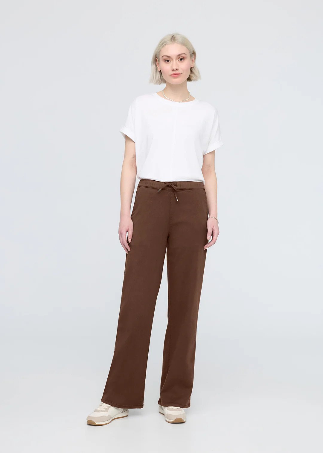 No Sweat Wide Leg Pant - Deep Taupe | DUER