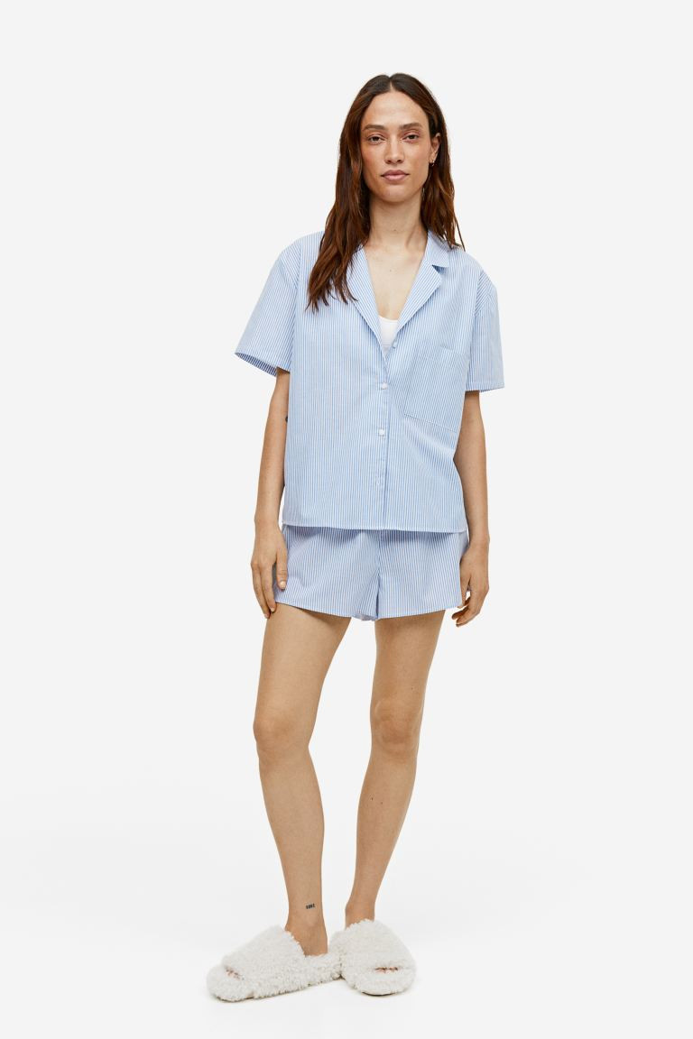 Cotton Pajama Shirt and Shorts | H&M (US + CA)