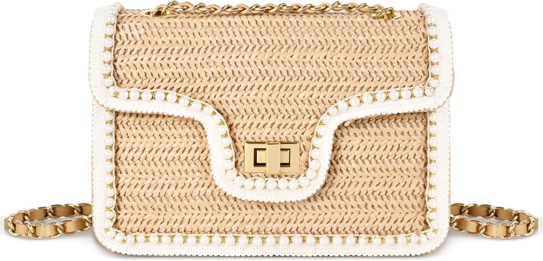 Straw Crossbody Bags for Women, Summer Fashion Straw Purses and Handbags Shoulder Raffia Clutch B... | Amazon (US)