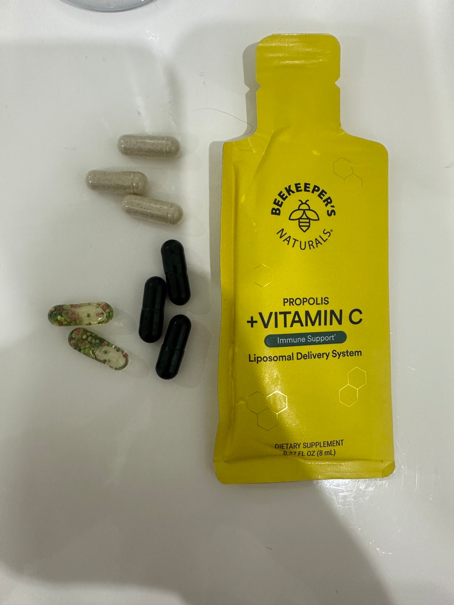 My recovery + immune stack 🖤 Vitamin C, Gaia Herbs Immune Defense, Promix magnesium for muscle recovery, and Meorie hair supplements to keep everything strong through training 

#LTKselfcare #LTKdayinmylife #LTKHoliday