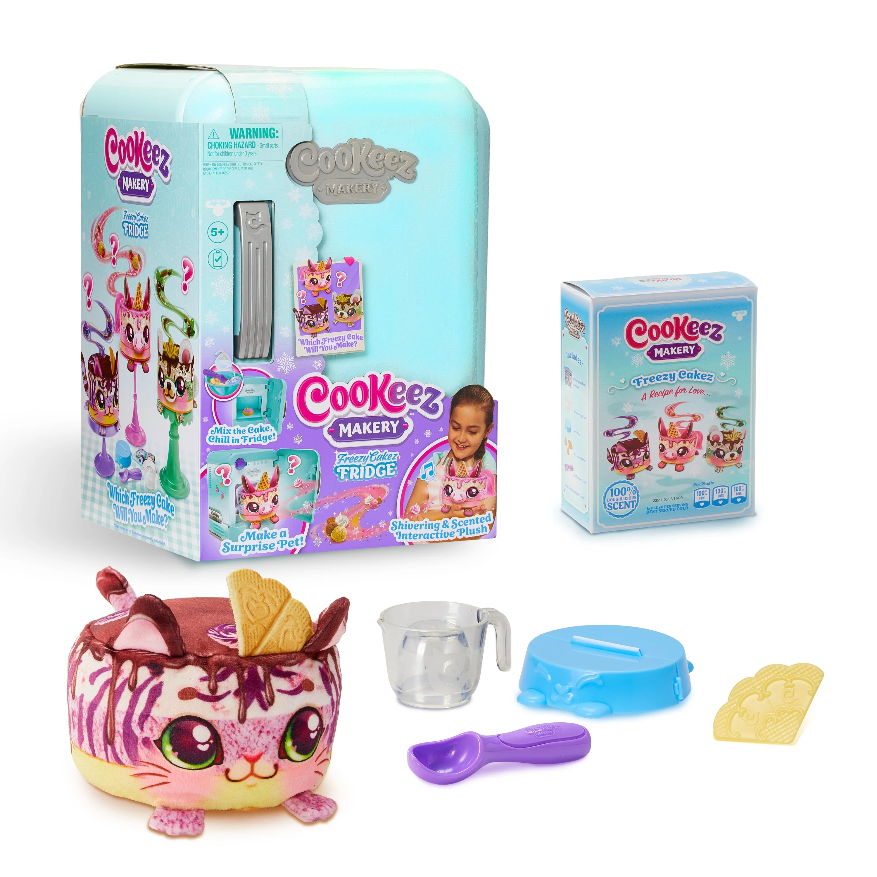 Cookeez Makery Freezy Cakez Mix & Decorate Your Scented, Shivering, Interactive Plush, Ages 5+ | Walmart (US)