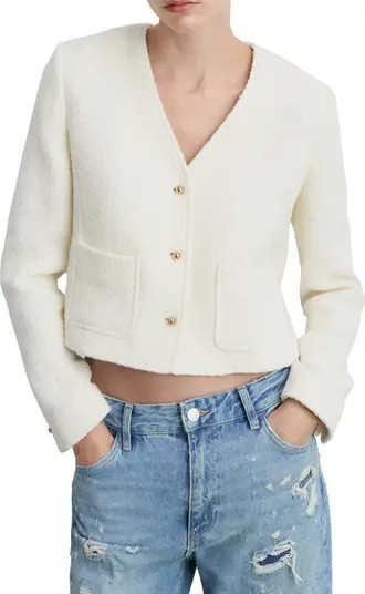 MANGO Cotton Blend Tweed Jacket | Nordstrom | Nordstrom