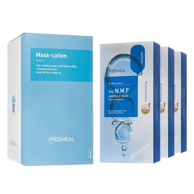 Mediheal Official Best No.1 Korean Sheet Mask - NMF Ampoule Face Mask 30 Sheets Jumbo For Intense... | Amazon (US)