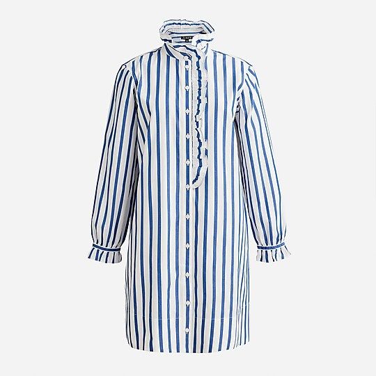 Cottage shirtdress in striped cotton poplin | J.Crew US