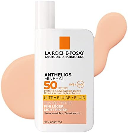 La Roche-Posay Sunscreen Lotion, Anthelios Tinted Mineral Sunscreen Ultra-Fluid Lotion Face Broad... | Amazon (CA)