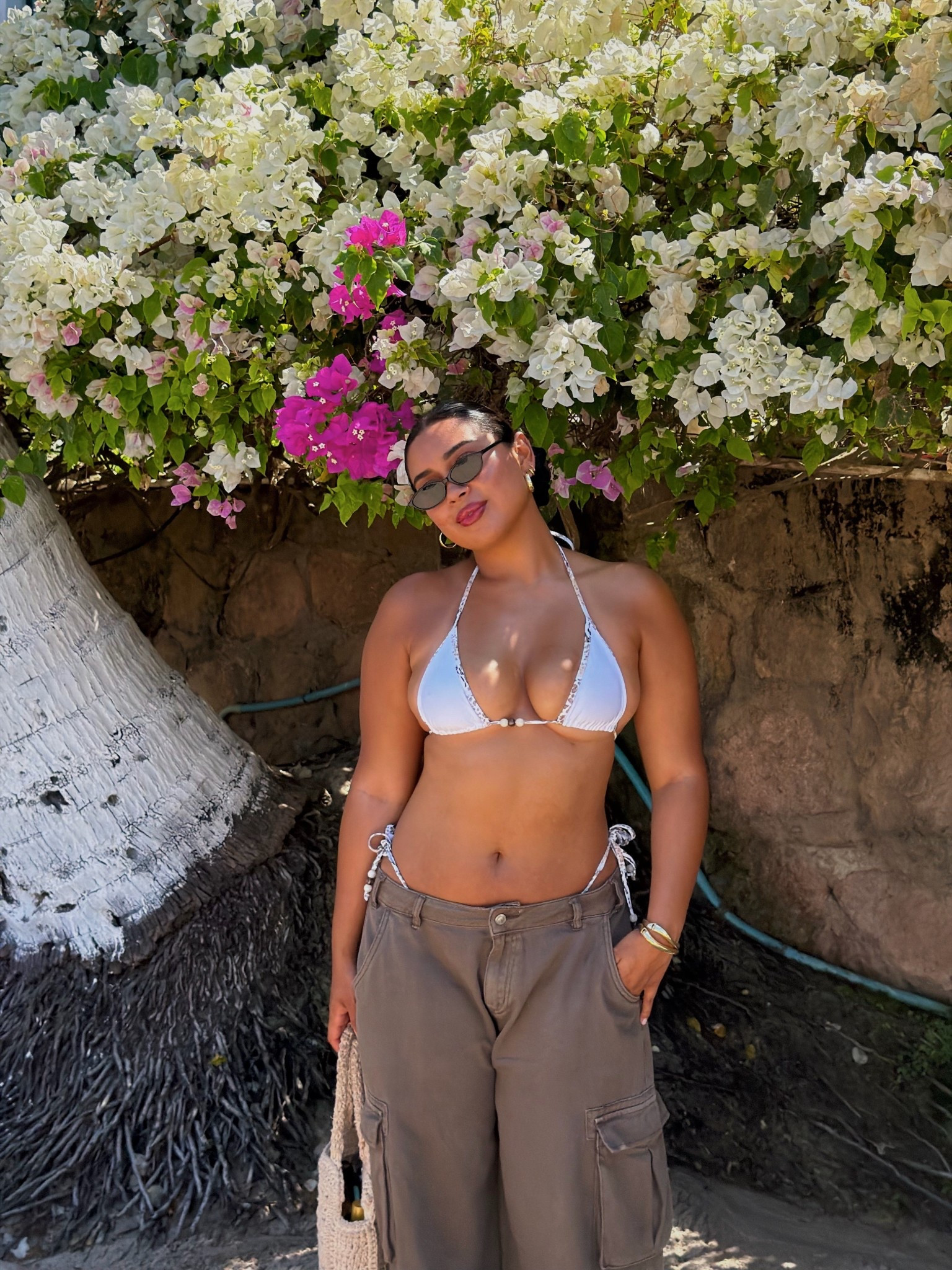 casual comfy beach look, perfect for summer/ vacation🤍 I love this bikini for tanning & has a fun sublet print to it too (runs tru to size, wearing a US 8 in both the top & bottom, if you’re bigger chested size up 1 size in the bikini) (cargo shorts are PrincessPolly, have a very baggy fit to them, if your in between sizes I’d reccomend sizing down, wearing a US 10 here)

#LTKootd #LTKMidsize #LTKSeasonal