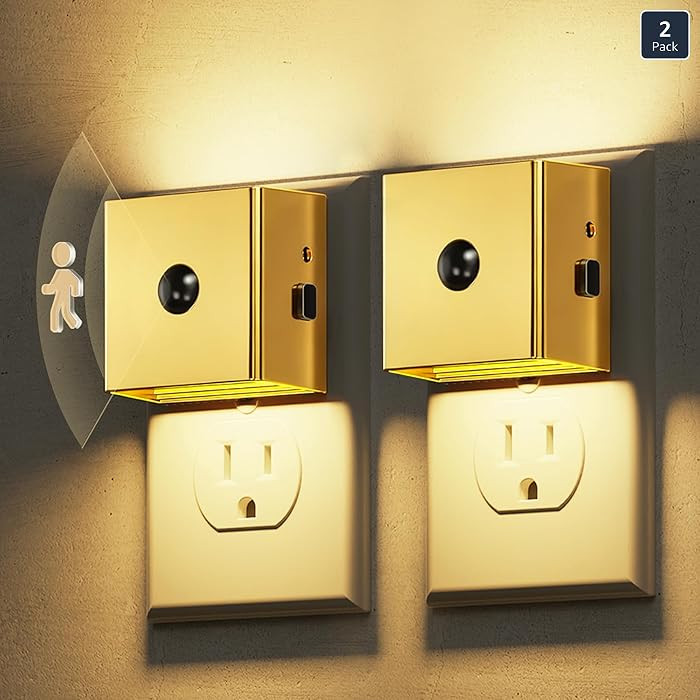 L LOHAS LED Night Light,Plug in Night Light with Motion Sensor and Dusk to Dawn Sensor, Brightnes... | Amazon (US)