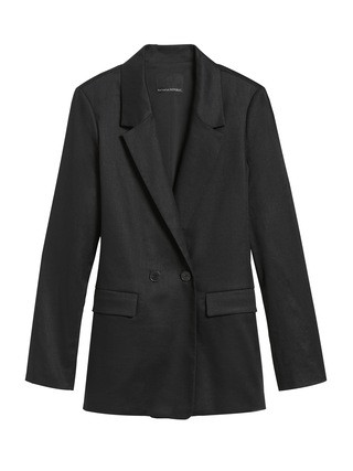 Boyfriend-Fit Linen-Blend Blazer | Banana Republic (US)