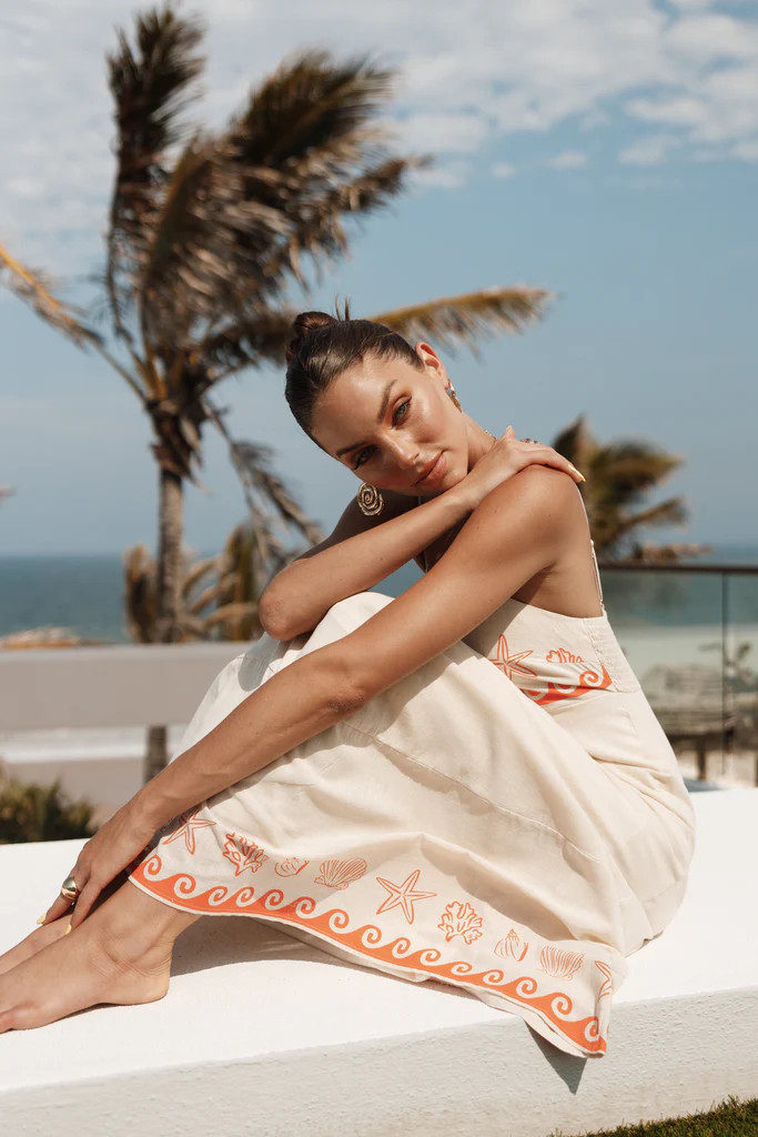 Ceecee Maxi Dress - Beige | Petal & Pup (US)